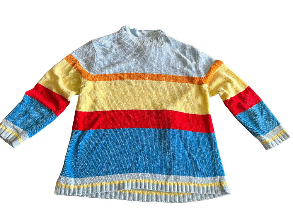 Mountain Lake Plus Size Bright Color Block Soft Pullover Sweater Sz1X